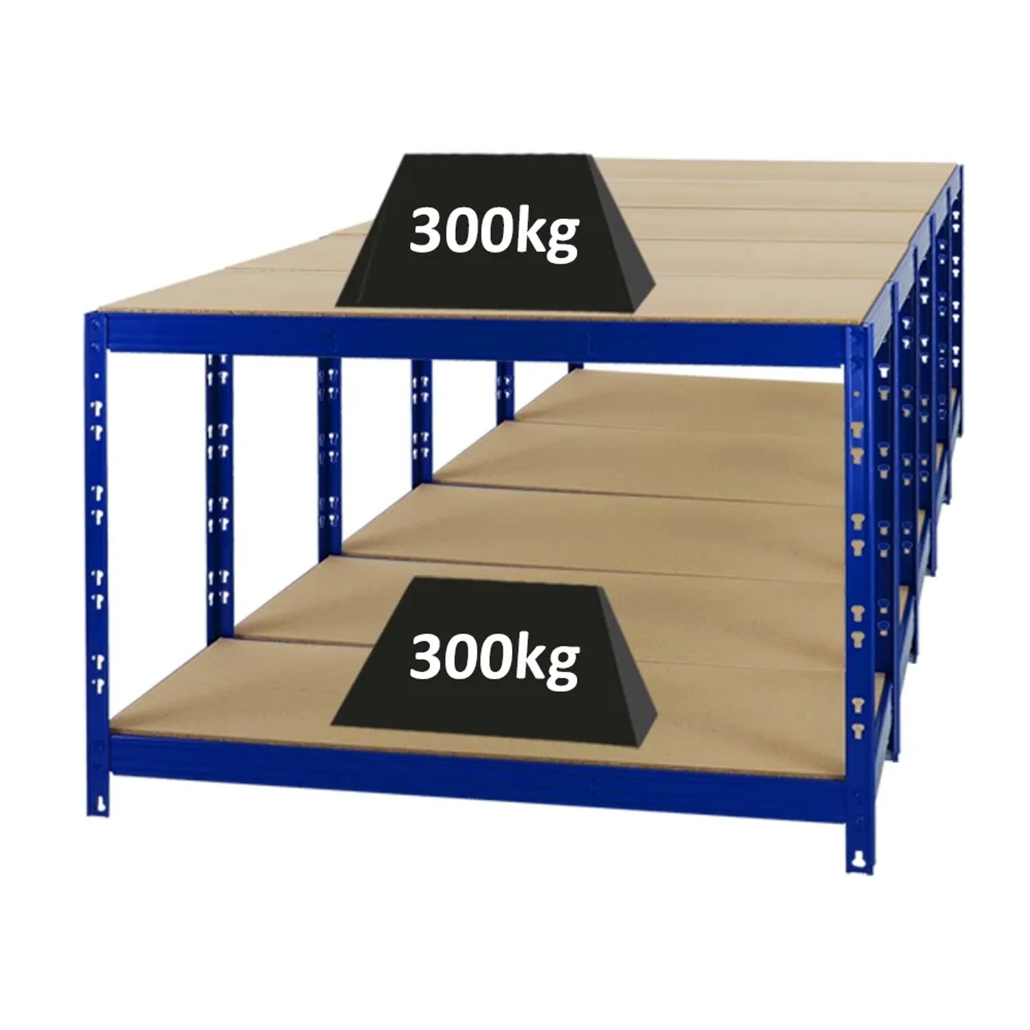 Bild von PROREGAL Mega Deal 5x Werkbank Tiger HxBxT 90 x 140 x 60 cm Fachlast 300 kg Blau