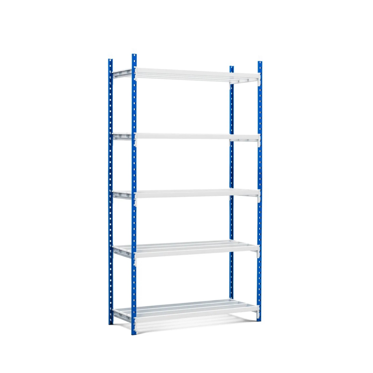 Bild von PROREGAL Fachbodenregal Maximus Pro HxBxT 200 x 150 x 60 cm 5 Ebenen Offener Fachboden Fachlast 236 kg Lichtblau-Lichtgrau