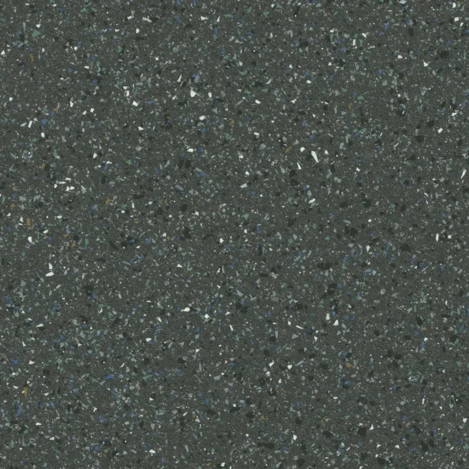 Bild von BRICOFLOR PVC Bodenbelag Meterware Schwarz Rollenware in Terrazzo Steinoptik 400cm x 700cm