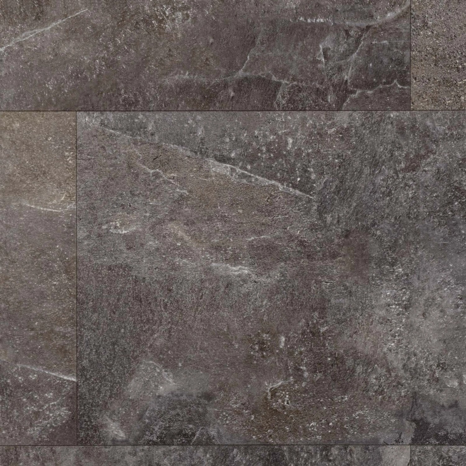 Bild von BRICOFLOR Schwarzer PVC Boden Steinoptik Vinylboden Meterware in Schieferoptik 200cm x 100cm