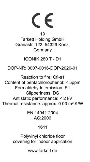 Bild von BRICOFLOR Vinylboden Tarkett Iconik 280T, CV Belag Meterware Holzoptik PVC Schiffsboden Buche in versch. Breiten, 200, Meterware in 2 3 und 4 Meter Breite