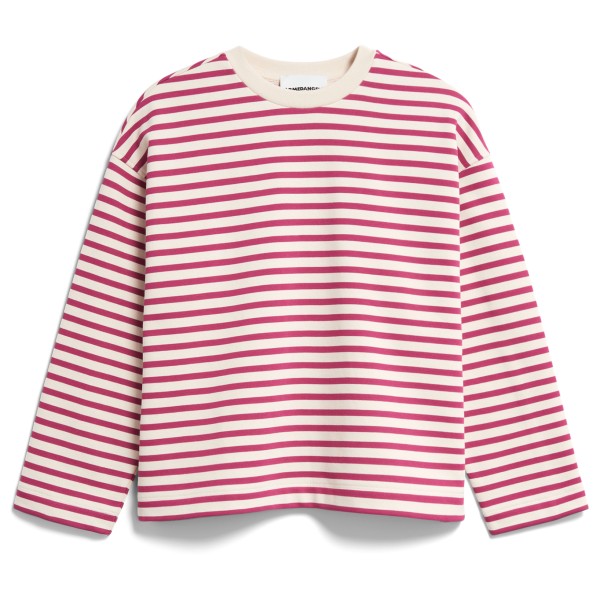 Bild von ARMEDANGELS FRANKAA MAARLEN Stripe - Damen S Undyed-Crushed Berry Sweat Shirts, Sweatshirts Rundhalsausschnitt Oversized Fit