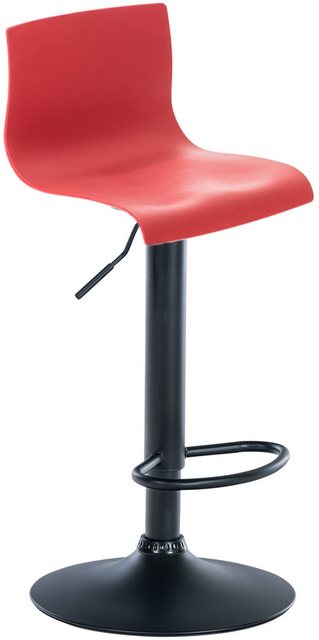 Bild von CLP Barhocker Hover Mit Lehne Und Drehbarer Kunststoff-Sitzfläche I Barstuhl Mit Metallgestell I Höhenverstellbarer Küchenhocker
