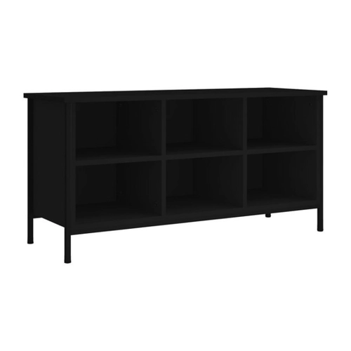 Bild von Furnicato Schuhregal Schwarz 100x35x50 cm – Praktische Ordnung für deine Schuhe