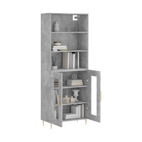 Bild von Furnicato Sideboard Highboard Betongrau – Eleganter Stauraum für Ihr Zuhause