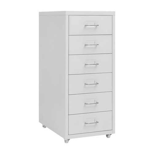 Bild von furnicato Aktenschrank mit Rollen Grau 28x41x69 cm Metall (1-St)