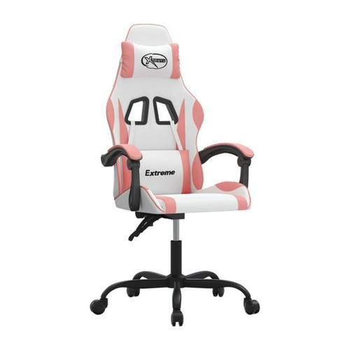 Bild von Furnicato Gaming-Stuhl Weiß und Rosa Kunstleder