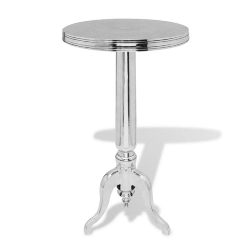 Bild von furnicato Beistelltisch Rund Aluminium Silbern - Eleganter Wohnaccessoire für jeden Raum