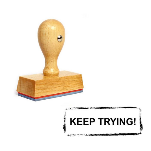 Bild von Dekolando Stempel Lehrerstempel für die Schule - KEEP TRYING