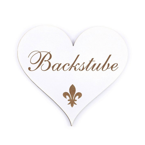 Bild von Dekolando Hinweisschild Türschild Herz - Backstube