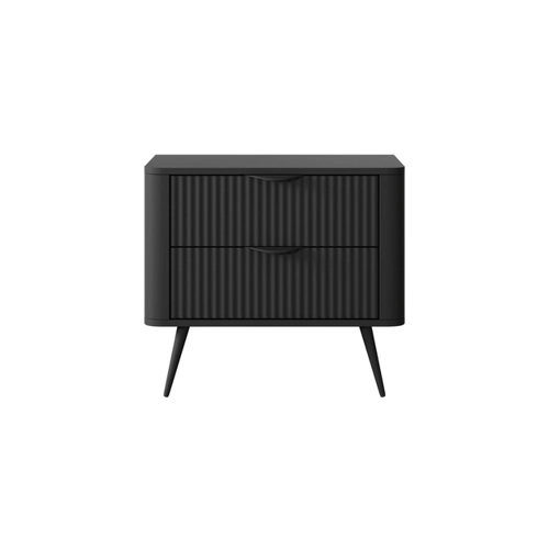 Bild von Yourhouse24 Nachttisch mit Schublade LANTE 2S Beige/Gold, Schwarz