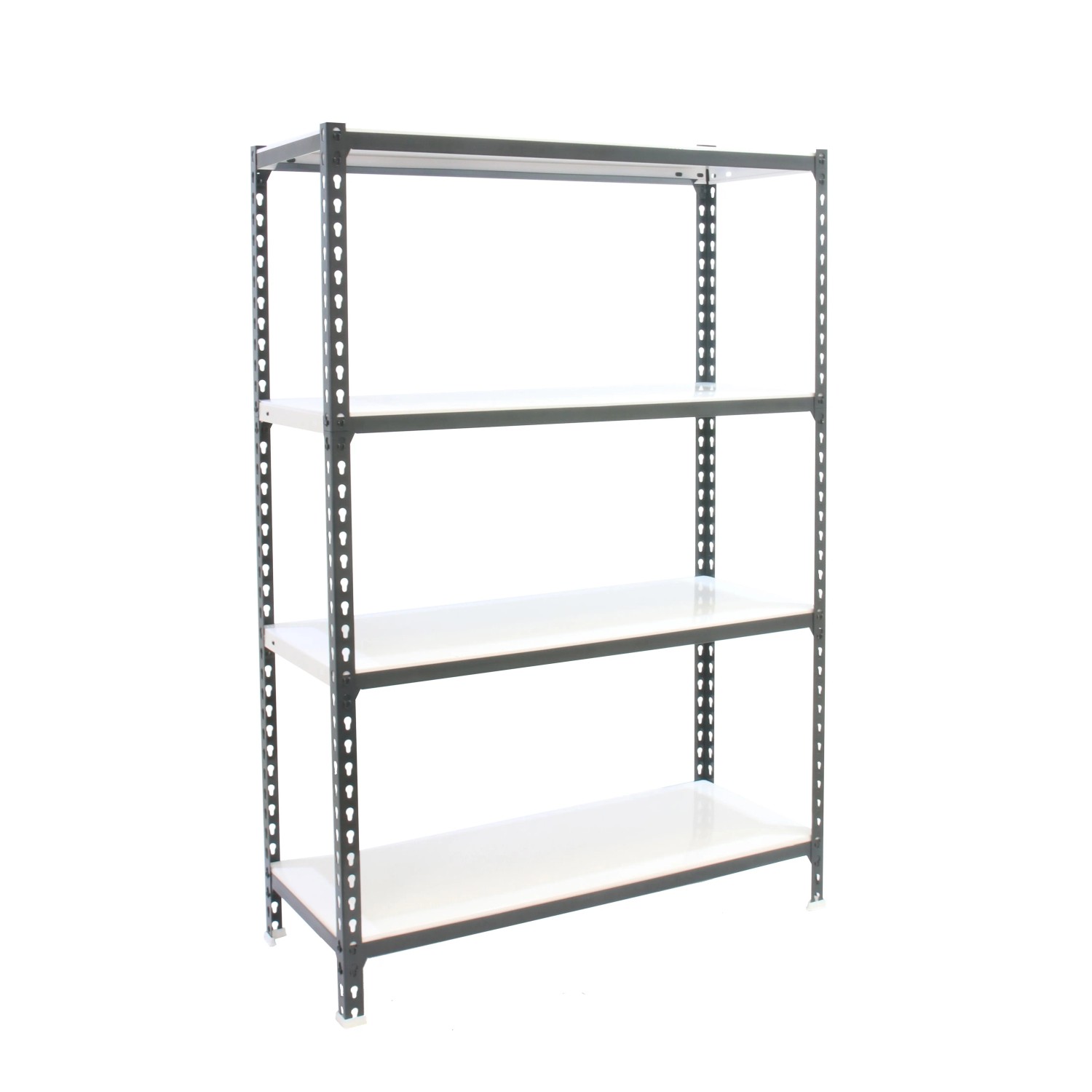 Bild von PROREGAL Schwerlastregal Mid Metal Shark HxBxT 150 x 80 x 40 cm Fachlast 180 kg Anthrazit-Weiß