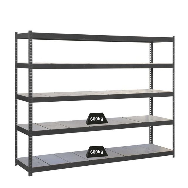 Bild von PROREGAL Schwerlastregal Metal Beast Five HxBxT 200 x 150 x 45 cm Fachlast 600 kg Anthrazit