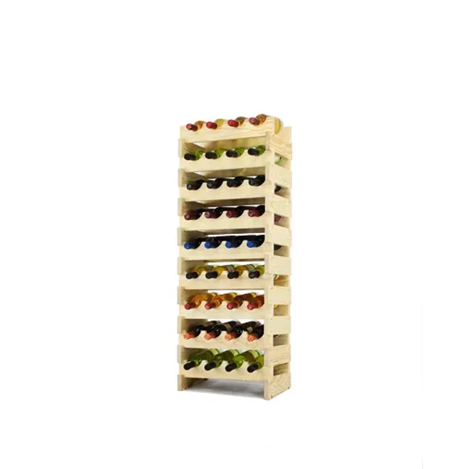 Bild von PROREGAL Weinregal Vinoteca Flex  HxBxT 101 x 47 x 29 cm 36 Flaschen Massives Kiefernholz Braun Geölt