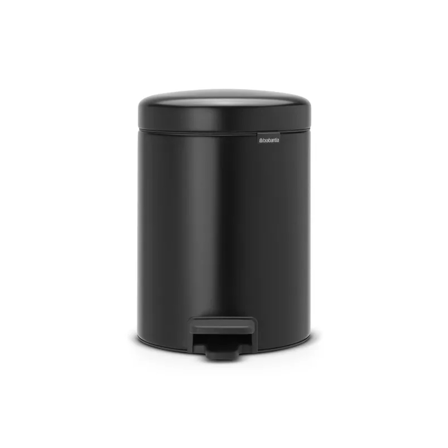 Bild von PROREGAL Brabantia Klassischer Tretmülleimer Mit Soft Verschluss 5 Liter HxBxT 30,2 x 26,3 x 21,7 cm Metall Metallik Schwarz