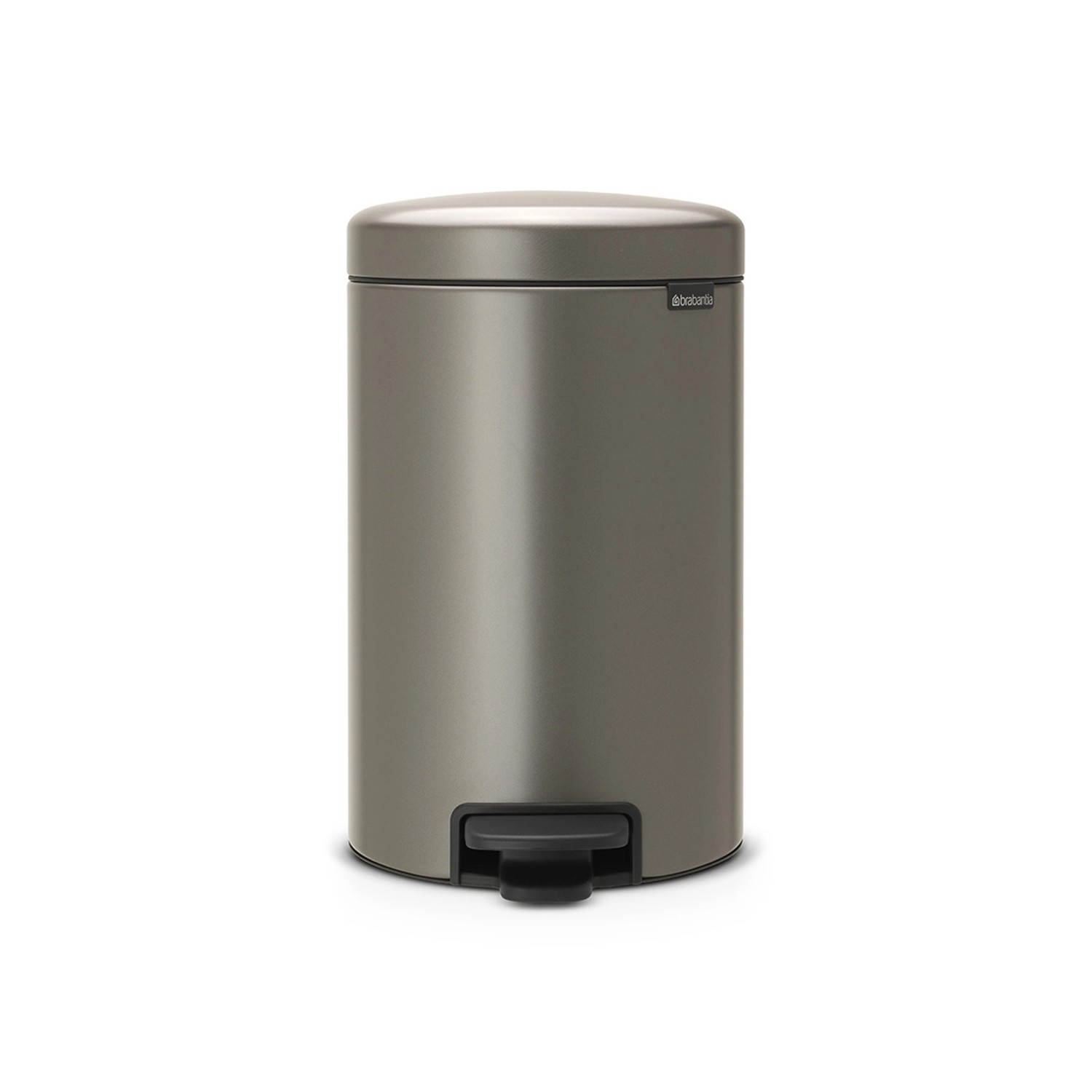 Bild von PROREGAL Brabantia Klassischer Tretmülleimer Mit Soft Verschluss 12 Liter HxBxT 41,1 x 25,1 x 33,8 cm Metall Platin