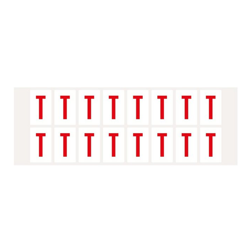 Bild von König Werbeanlagen Hinweisschild Buchstabe T in Weiß/Rot – Praktische Selbstklebebuchstaben