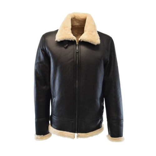 Bild von Zimmert Leather Lederjacke Toni Lammfelljacke – Stilvolle Bomberjacke in Schwarz