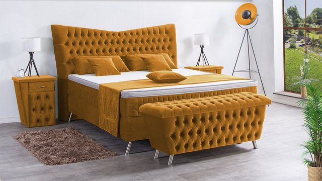Bild von Meisterbetten Boxspringbett Juve (7-Zonen Taschenfederkernmatratzen, Ergoflex), Inklusive kostenloser Lieferung und Aufbau