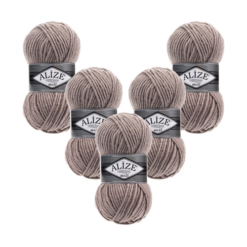 Bild von Alize 5 x ALIZE Superlana Maxi 541 Mink Häkelwolle