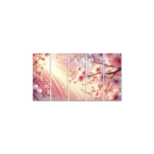 Bild von islandburner Leinwandbild Sanftes Licht durch Kirschblüten im Frühling