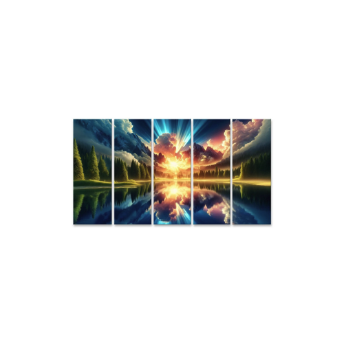 Bild von Wunderschönes Wandbild von islandburner – XXL Format 170x80cm