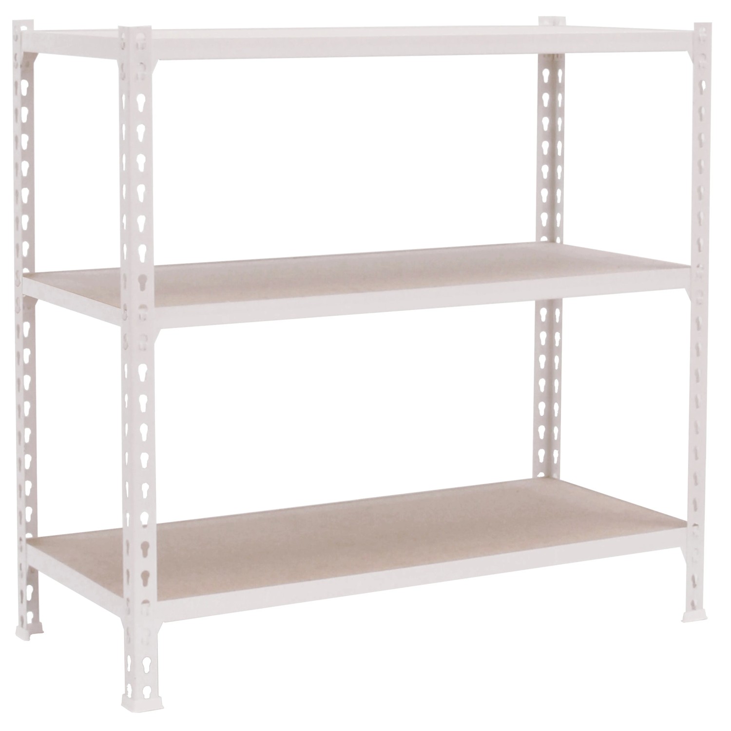 Bild von PROREGAL Schwerlastregal Small Muli HxBxT 100 x 110 x 30 cm 3 Fachböden Fachlast 200 kg Weiß