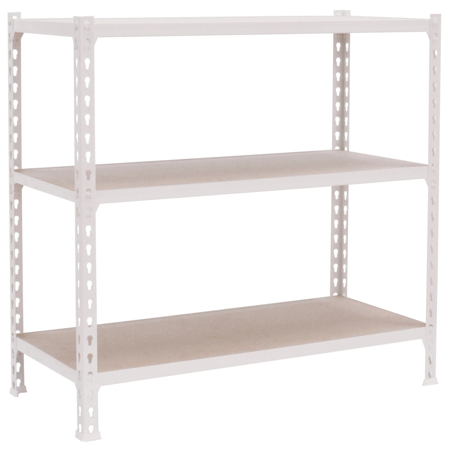 Bild von PROREGAL Schwerlastregal Small Muli HxBxT 100 x 110 x 40 cm 3 Fachböden Fachlast 200 kg Weiß