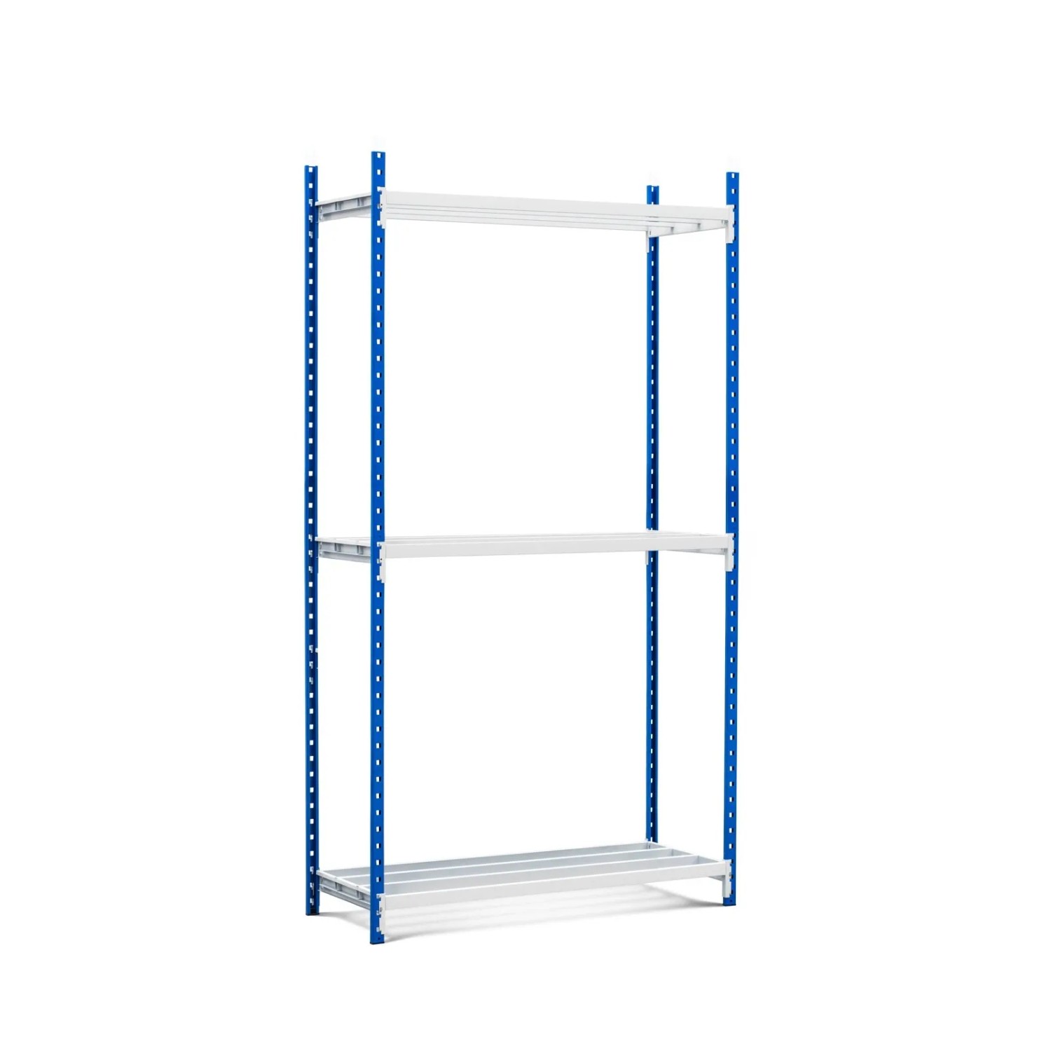 Bild von PROREGAL Fachbodenregal Maximus Pro HxBxT 220 x 100 x 80 cm 3 Ebenen Offener Fachboden Fachlast 286 kg Lichtblau-Lichtgrau