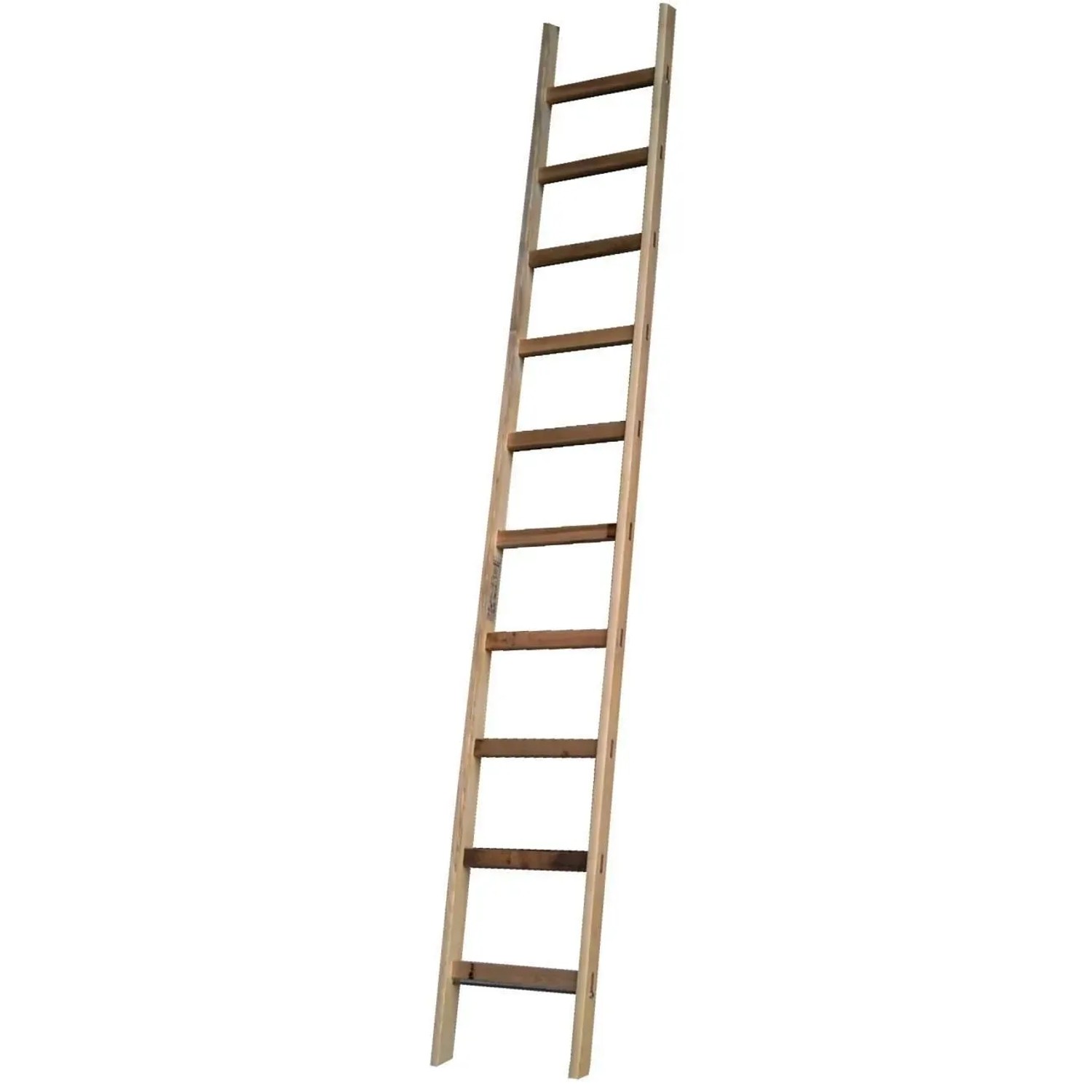 Bild von PROREGAL Stufenanlegeleiter Mit Hartholzstufen Made in Germany 5 Stufen 1,4 m Länge Ohne Traverse Fichte Braun Holzleiter