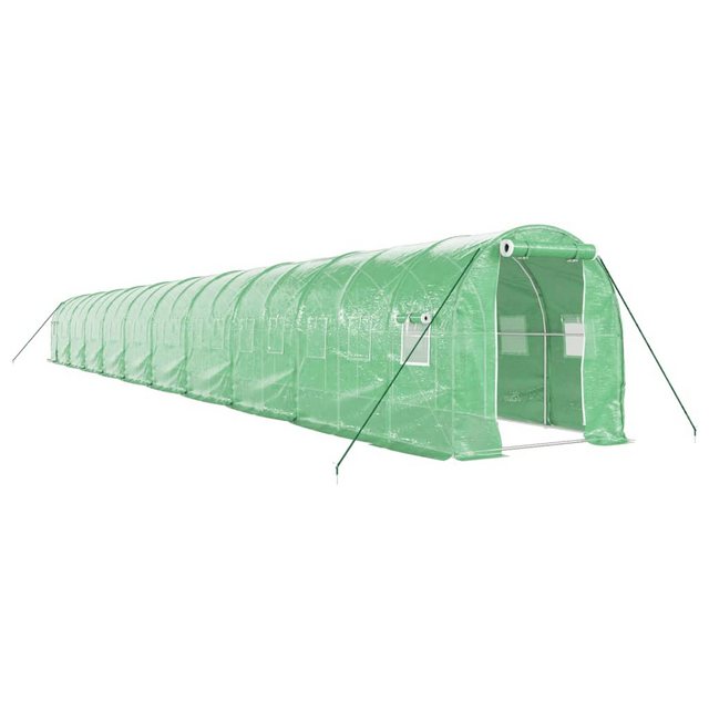 Bild von furnicato Gewächshaus mit Stahlrahmen Grün 40 m² 20x2x2 m