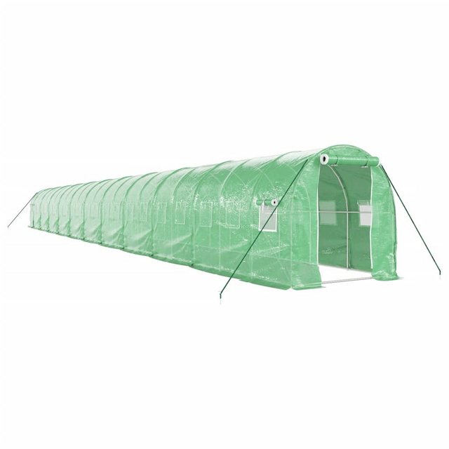 Bild von furnicato Gewächshaus mit Stahlrahmen Grün 44 m² 22x2x2 m