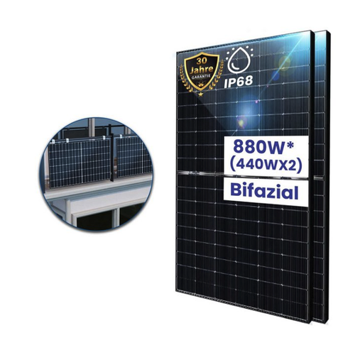 Bild von TerraLumen Solaranlage 880W Bifazial - Komplettset für Haushalt und Eigenstromproduktion
