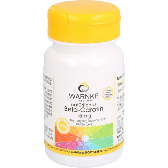 Bild von Beta Carotin 100 Kapseln 15 mg Natürlich - Zur Nahrungsergänzung