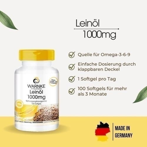 Bild von WARNKE VITALSTOFFE LEINÖL 1000 mg