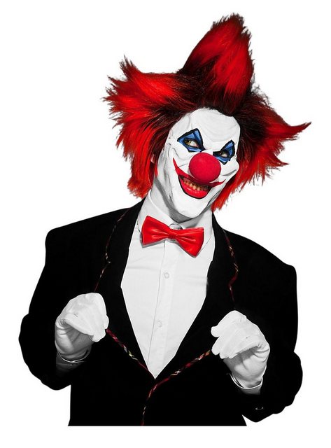 Bild von Maskworld Kostüm Horrorclown Halbmaske, Professioneller Spezial-Effekt für Dein Horrorclown Kostüm