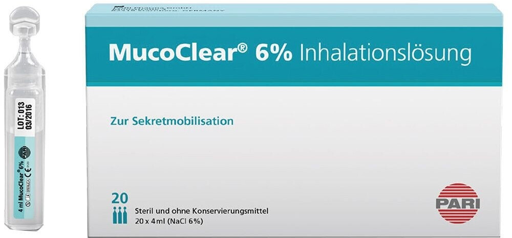 Bild von PARI, Inhalator, MucoClear 6% NaCl Inhalationslösung (20x4ml)