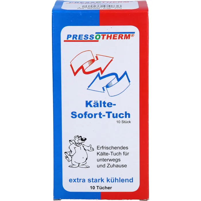 Bild von Pressotherm Kälte Sofort Tücher 10 Stück - Aromatuch mit Menthol