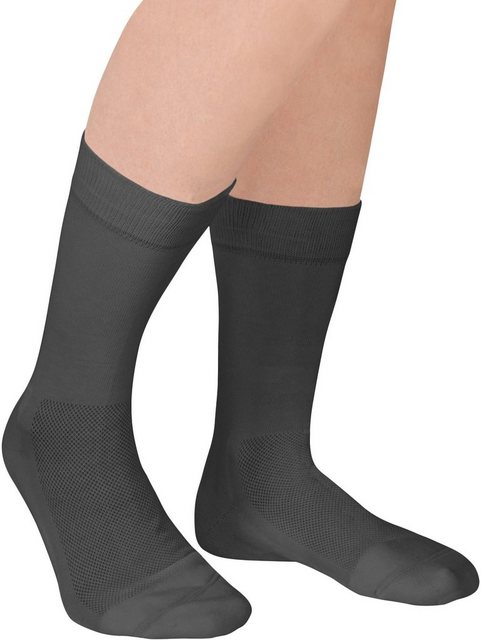 Bild von Fußgut Diabetikersocken Venenfeund Sensitiv Socken mit Airchannel Fußbelüftung (2-Paar) verstärkte Fußpolsterung, weiter Bund, kein Druck