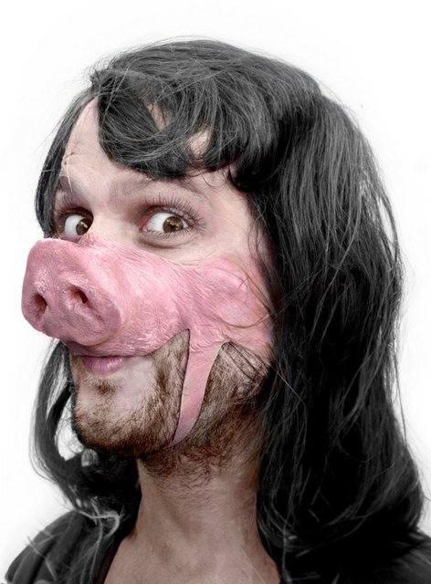 Bild von Wizardo Verkleidungsmaske Schweinsmaske Hello Piggy - Fasching Halloween, Eine lustige Schweinemaske für Karneval und Verkleidungspartys