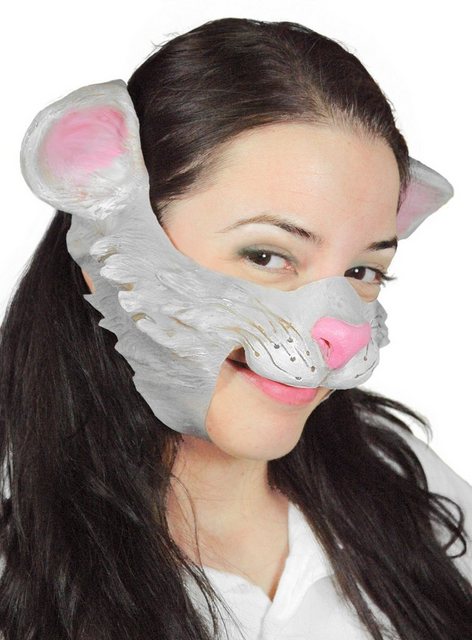 Bild von Wizardo Verkleidungsmaske Schmusekatze Maske - Fasching Halloween Kostüm, Eine niedliche Katzenmaske für Karneval und Verkleidungspartys