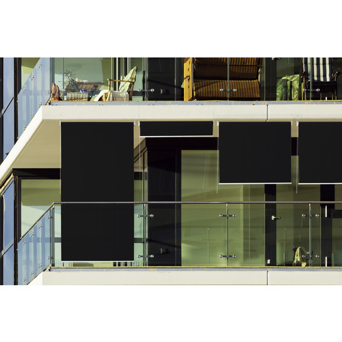 Bild von FLORACORD Sonnen-Rollo, rechteckig, 100 x 240 cm - schwarz