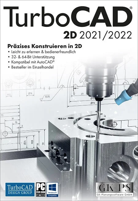 Bild von TurboCAD 2D 2021/2022|2021/2022|1|120|Windows-PC|Disc|Disc