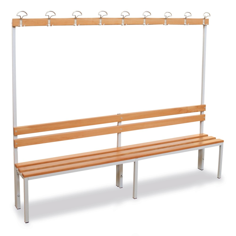 Bild von Steinbock® Umkleidesitzbank, 1-seitig mit Hakenleiste, Breite 1.500 mm, ohne Schuhrost
