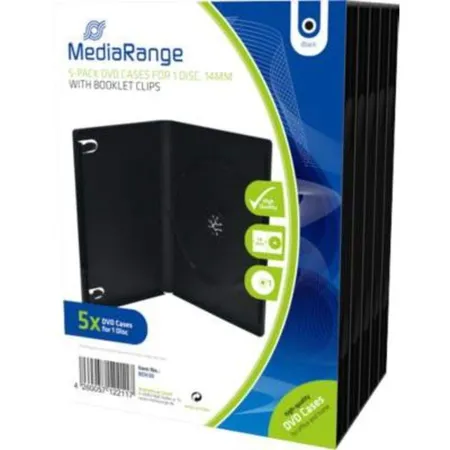 Bild von MediaRange DVD Ersatzhüllen, für 1 DVD-Medium, 5 Stück, Optische Medien Zubehör