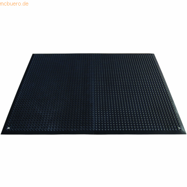 Bild von MILTEX Fußmatte Arbeitsplatzmatte Yoga Ergo Stat 95x185cm schwarz.