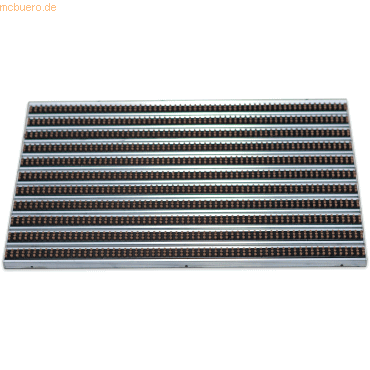 Bild von Miltex, Fussmatte, Abtretermatte Eazycare Brush braun 585x385mm aluminium (585 x 385 mm)