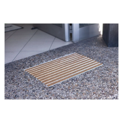 Bild von MILTEX Fußmatte Schmutzfangmatte Eazycare Vilt beige 158,5x78,5cm aluminium – Der ideale Schutz für Ihren Eingangsbereich