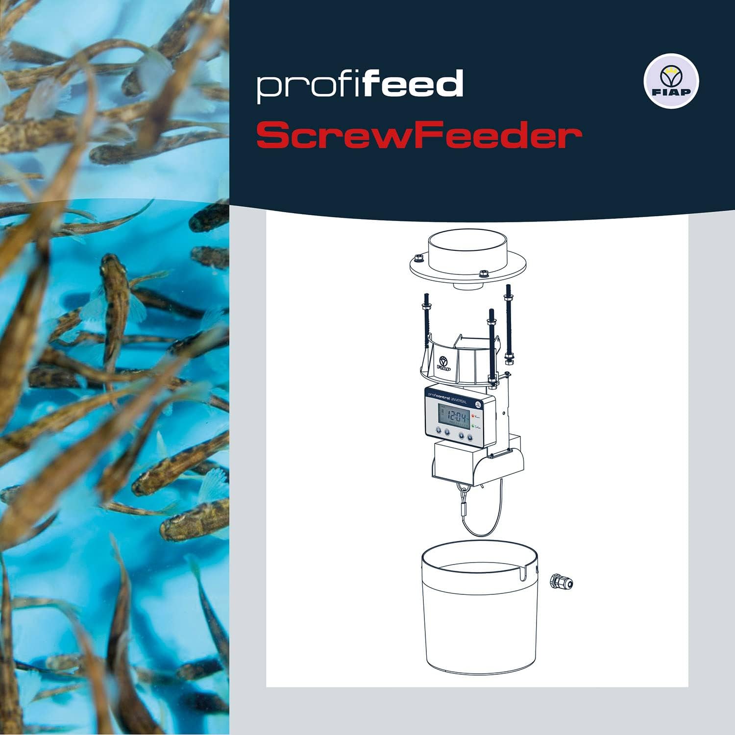 Bild von FIAP profifeed ScrewFeeder 60 kg - Futterautomat - Fischfutterautomat - Teichwirtschaft - Teichfische - inklusive Steuerung - Granulat - Fischzucht