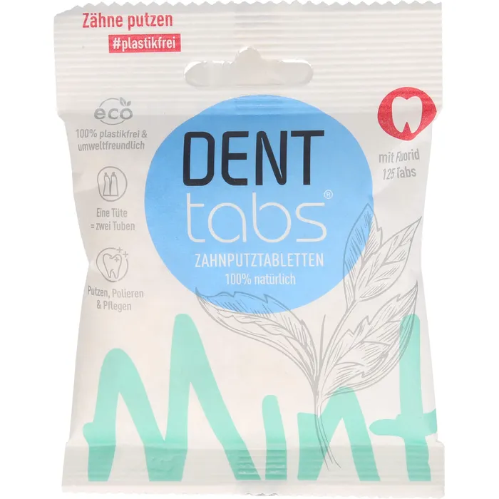 Bild von Denttabs Zahnpasta DENTTABS Zahnputztabletten Mint (125 Stück) - mit Fluorid, (125-St)